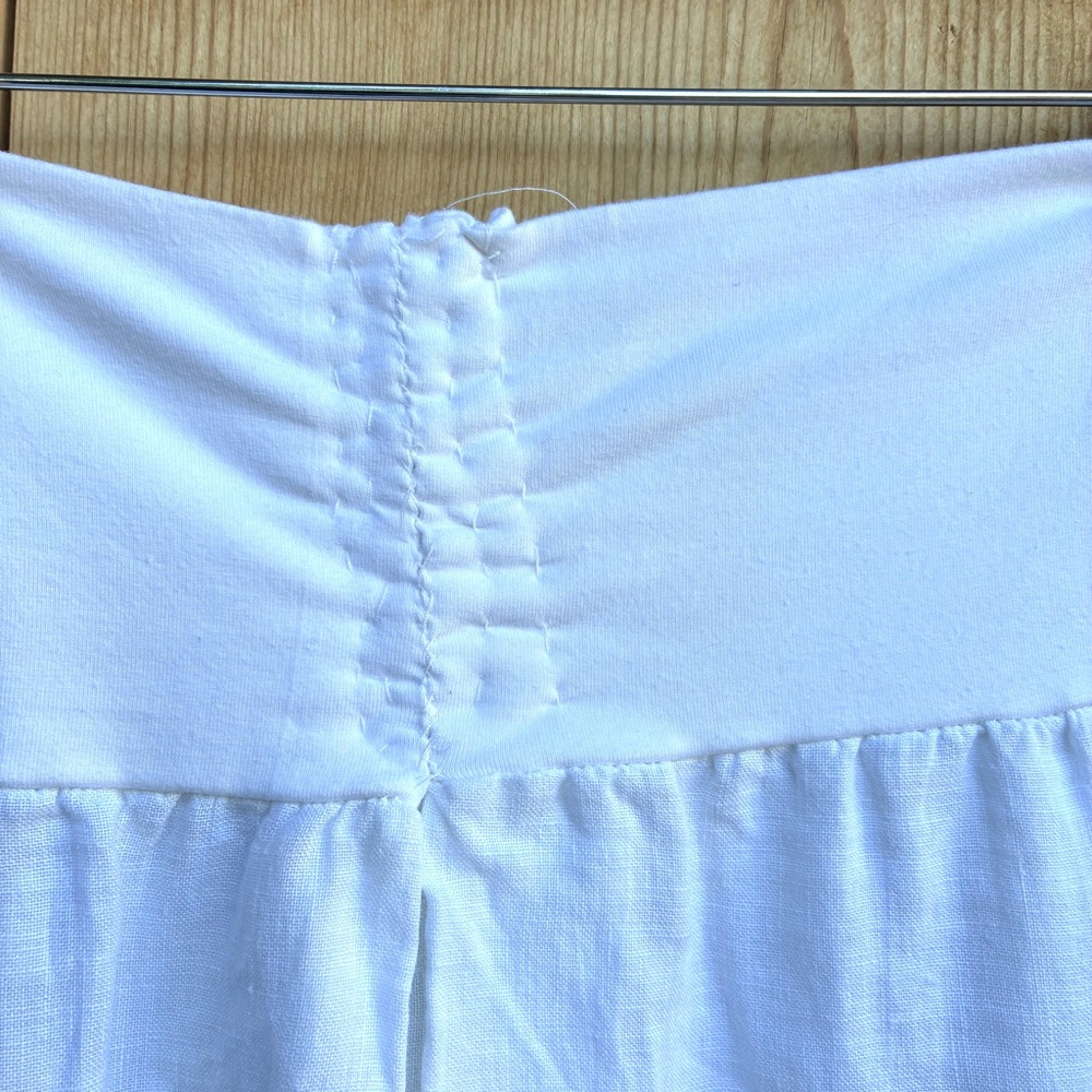 Bryn Walker White Midi Tiered Skirt (Altered) Sz Medium - Picture 6 of 6